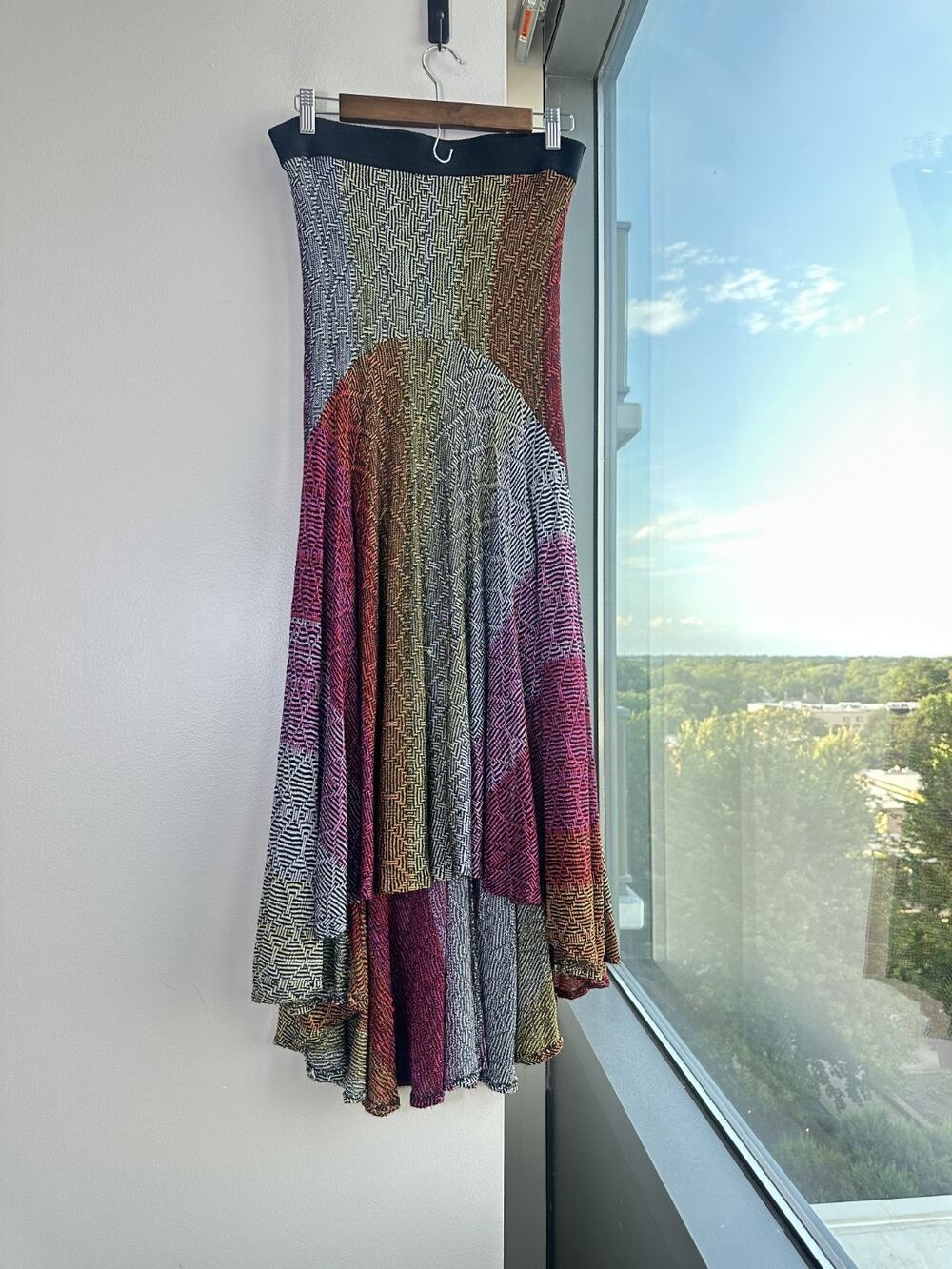 Anthropologie Cecilia Prado Multi-color Bohemian High Low Maxi skirt Sz L